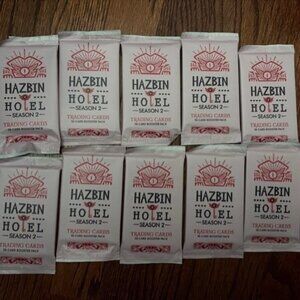 Lot of 10 HAZBIN HOTEL Season 2 Trading Cards 2nd Edition Booster Pack Sealed